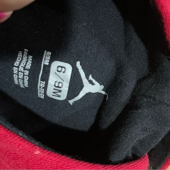 Jordan Red Hooded Footie Pajamas - Picture 3 of 3